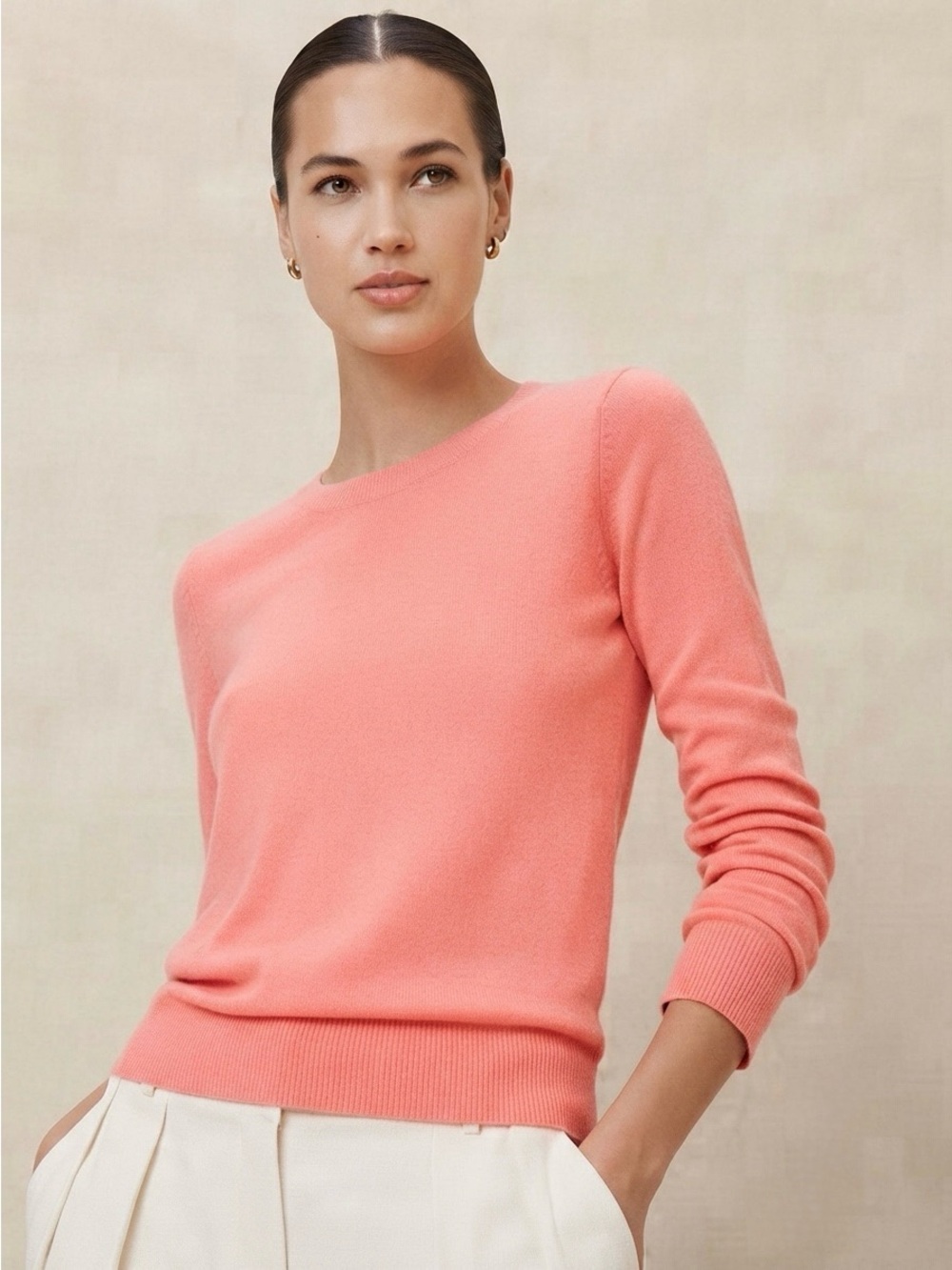 Banana Republic Coral Crewneck Sweater